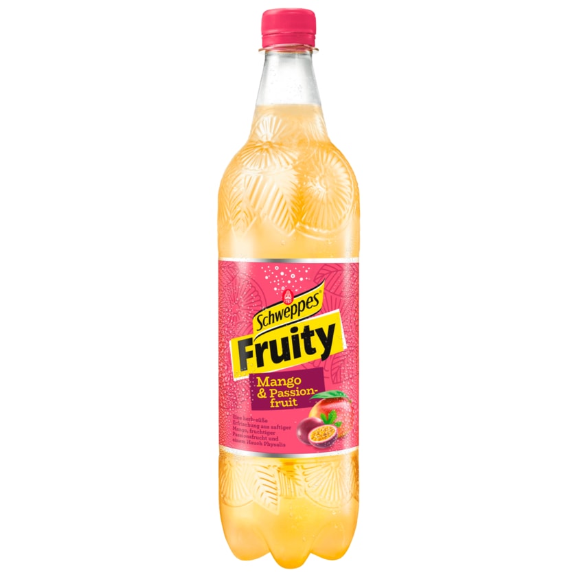 Schweppes Fruity Limonade Mango & Passionsfrucht 1l